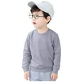 thumbnail image 2 of Baby Boys Girls Solid Color Fashion Loose Warm Tops Sweatshirt Fashion Clothes Chic Streetwear, 2 of 2
