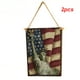 thumbnail image 5 of Pendiente colgante de madera Rectángulo Tablero de madera 4to de julio Día de la Independencia Americana Día de la pared Cuerda de la cuerda Muestra en blanco para artesanías JM01430 2 Piezas Inevent HA012054-01, 5 of 7
