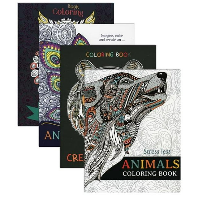 BAZIC 50827 Adult Coloring Books Animals Case of 48