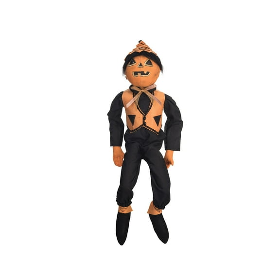 Parker Pumpkin Halloween Art Doll Figure Joe Spencer Gathered Traditions Halloween Fall Harvest Halloween Art Doll Figure Decor Decoration