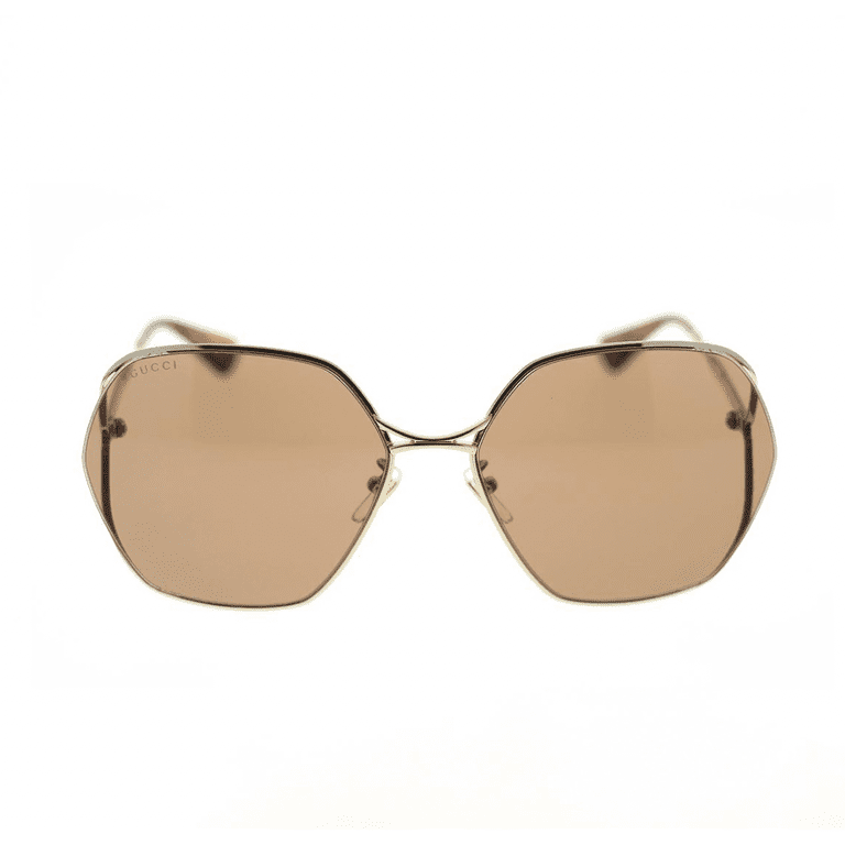 NWT Gucci GG0818SA-002-63 Gold Square 63mm Sunglasses Gucci GG0818SA-002-63 63mm New Sunglasses - Walmart Business  main image 3