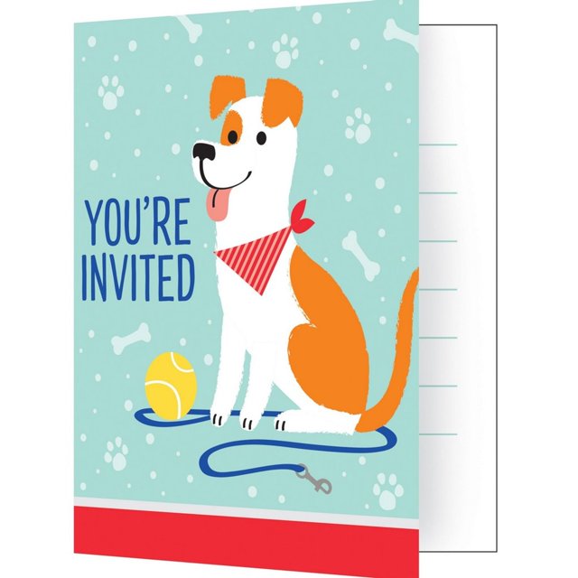 Creative Party Invitations pour Chiens (Lot de 8)