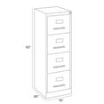 thumbnail image 4 of Scranton & Co 25"D Metal 4-Drawer Letter Width Vertical Filing Cabinet Black, 4 of 10