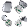 thumbnail image 3 of Fairnull Durable Metal Heart Round Medicine Organizer Holder Container Pill Box Case, 3 of 10