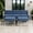 3PCS-Sofa & Ottomans, variant on Opohoro 79.1" Wide Outdoor Powder Coated Steel Patio Sofa, Deep Seating Outdoor Couch with 10" Thick Cushions, Blue