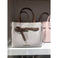 thumbnail image 4 of Michael Kors 35H0Gu5S1B Emilia Small Logo Satchel In Vanilla, 4 of 5