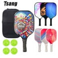 thumbnail image 2 of Pickleball Paddles Set Fiberglass Surface Non-Slip Grip Durable Lightweight Pop Tennis Sports Accessory Traction And Stability bag 2, 2 of 6