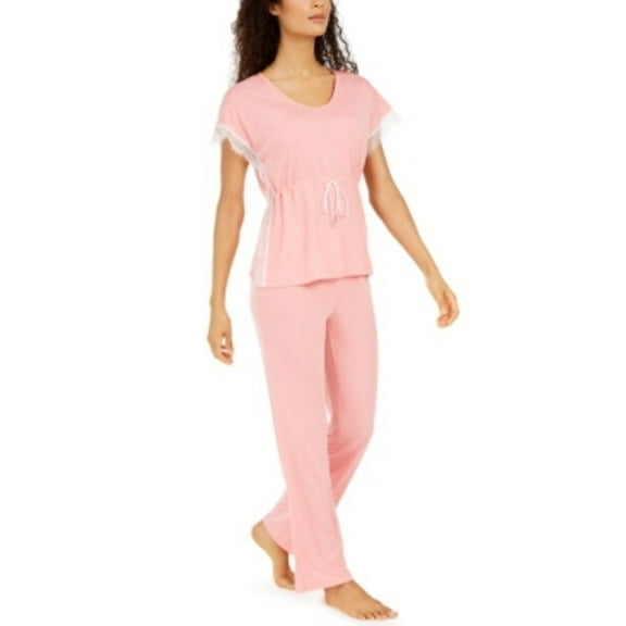Charter Club Lace-Trim Pajama Set, Size Large