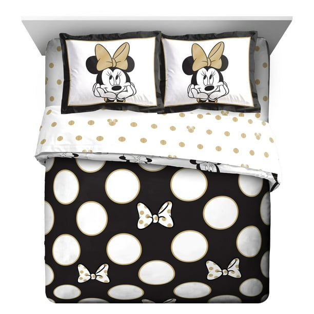 Minnie Mouse Reversible Full Queen Comforter Set By Disney Walmart Com Walmart Com