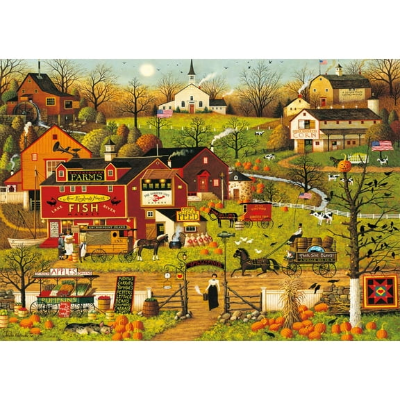 500 Piece Jigsaw Puzzle - Charles Wysocki - Blackbirds Roost at Mill Creek - 500 Large Piece Jigsaw Puzzle