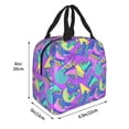 thumbnail image 3 of Lsque Disco Roller Skates Pattern Lunch Bag Women/Men Insulated Lunch Box,Small Leakproof Cooler Food Lunch Containers Reusable High Capacity Lunch Tote Bags, 3 of 6