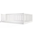 thumbnail image 7 of Bellemave Full Montessori Bed Frame, Wood Full Size Floor Bed with High Fence Rails, Full Beds Frame for Bedroom Playroom(White), 7 of 7