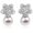 Silver, variant on Fashion Chic Simulated Pearl Studs Snowflake Earrings For Women