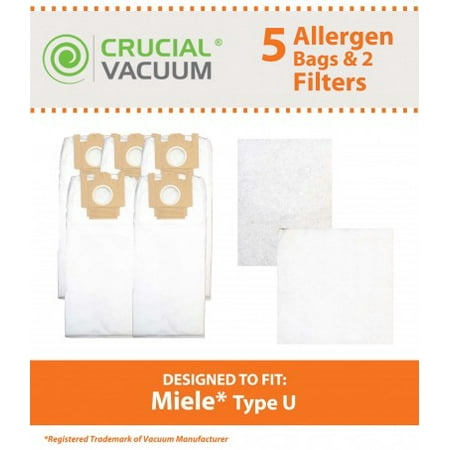 UPC 608819398716 product image for 5 Miele Type U Allergen Bags & 2 Filters, Part # 07282050 | upcitemdb.com