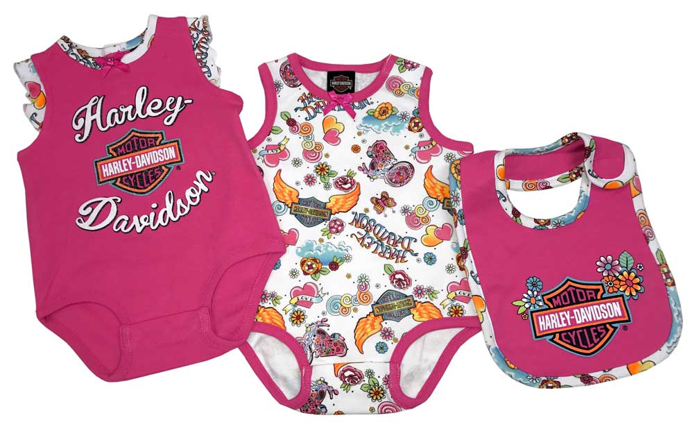 harley davidson baby girl gift set