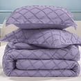 thumbnail image 4 of U by Bedsure Comforter Set, Boho Tufted Shabby Chic Bedding Comforter Set, 3 Pieces Vintage Farmhouse Bed Set for All Seasons, Soft Bedding Set with 2 Pillow Shams,King,Grayish Purple, 4 of 7