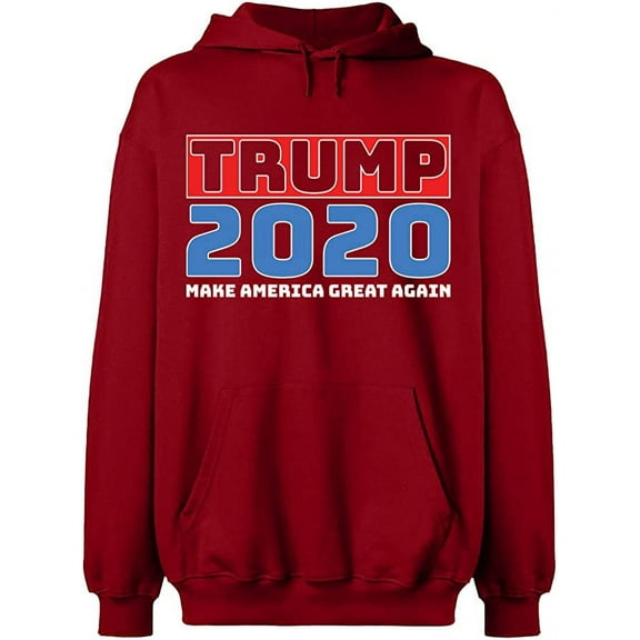 Unisex Hoodie Sweatshirt, Trump 2020, Custom Sweater, Slim Fit, Long Sleeve Sweater - Antiquee Cherry Small