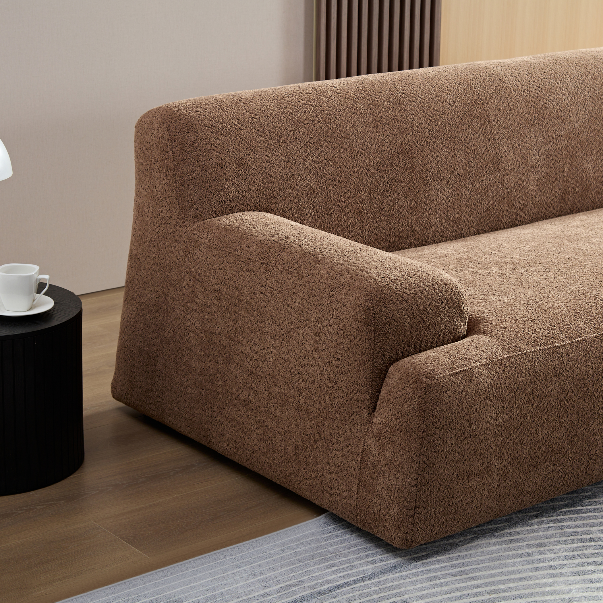 MAYEERTY Camel sofa, modern simplicity, durable fabric, solid wood frame, high density sponge filler