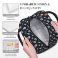 thumbnail image 3 of Fotbe Fast Food Pattern Lunch Bag, Insulated Lunch Box, Small Leakproof Cooler Food Lunch Containers Reusable High Capacity Lunch Tote Bags for Work, Travel, Outdoor, 3 of 6