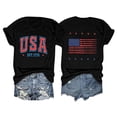 thumbnail image 2 of Alitao Red White And Blue Shirts,American Flag Shirt Women,usa shirts for women,T Shirts for Women,Summer Tops,Graphic Tees,Z1-Black,XL, 2 of 3
