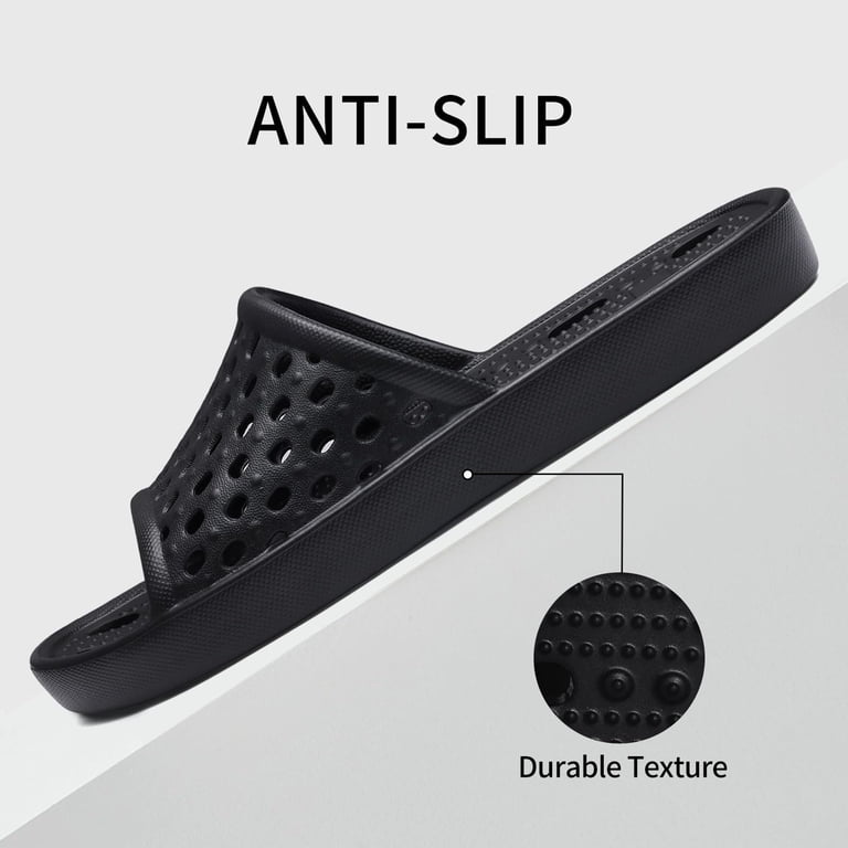 Comwarm Shower Shoes for Women Men, Quick Drying Non-Slip Bath