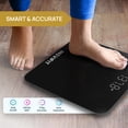 thumbnail image 5 of Báscula de baño inteligente INEVIFIT, báscula digital de baño con Bluetooth de alta precisión, mide el peso y el IMC con precisión para un número ilimitado de usuarios (S-Negro), 5 of 5