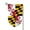 Fillet, variant on Maryland-Flag Pattern Double Sided Garden Flag for Indoor Outdoor Decorations 12.5 * 18 Inches Square