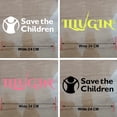 thumbnail image 2 of Parches termoadhesivos con el logotipo del patrocinador de fútbol Save The Children, material de PU, logotipo del patrocinador en el pecho, blanco y negro, 2 of 5