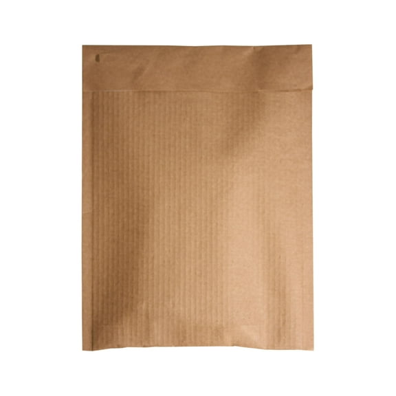 The Boxery Eco-Friendly Kraft Cardboard Padded Envelopes, 8.875" x 11.25" (100 Pack) Self Seal with Tear Strip, Curbside Recyclable, 3/32” Flute Paper Padding