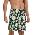 thumbnail image 2 of Pofeuu White Daisies and Bee Print Men's Soft Woven Elastic Waistband Sleep Pajama Short-3X-Large, 2 of 6
