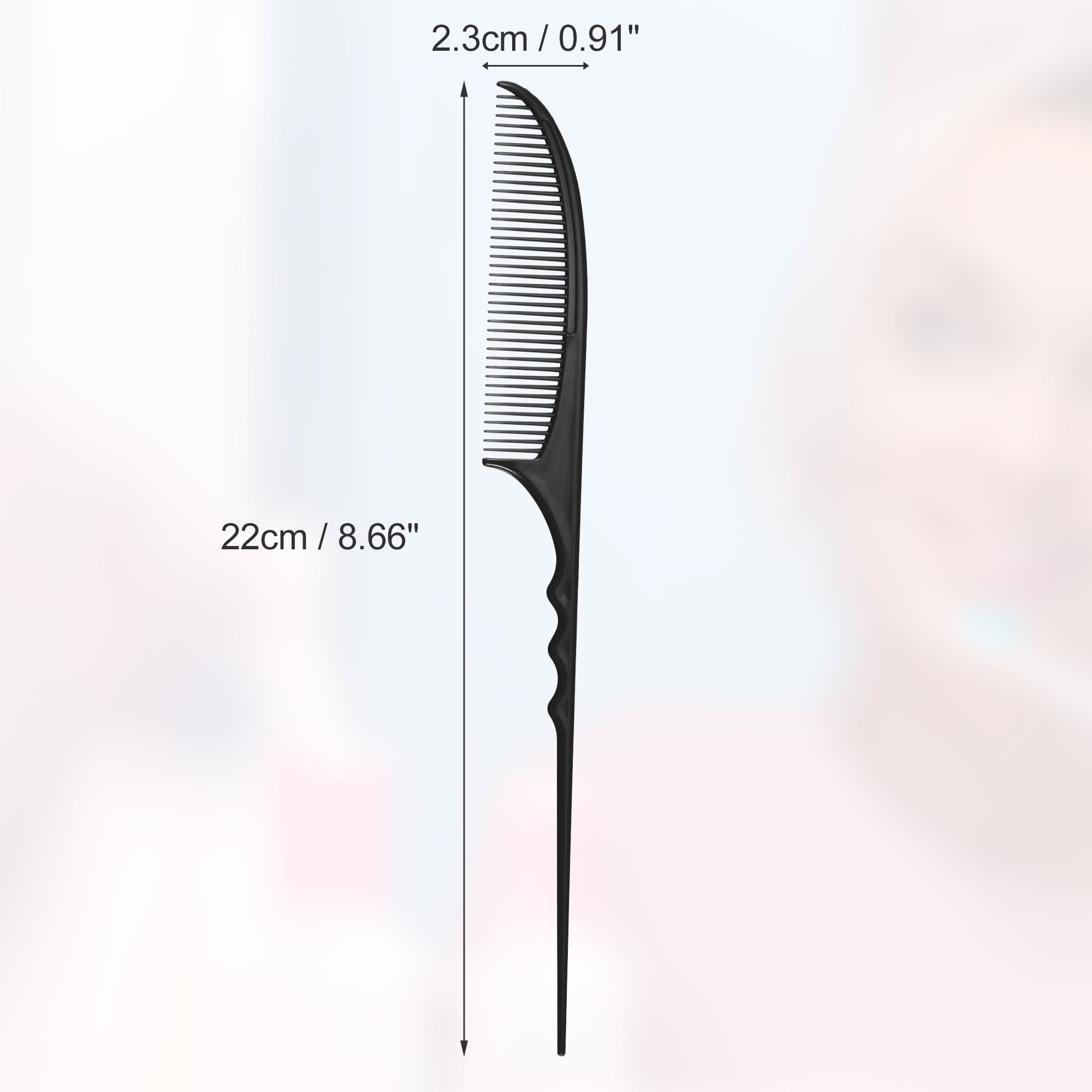 Unique Bargains 1Pc Women Durable Fine Tooth Comb Black