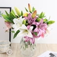 thumbnail image 3 of 1Pc Artificial Flower Decorative Home Decoration Gift Short Branch Fake Lily Bouquet Simulation Flower for Living Room, 3 of 8