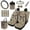 Camo Bow, variant on HUISEFOR 15 Pieces Camo Bow Car Seat Cover Full Set Scratch-Resistant Including Car Steering Wheel Cover, Belt Cover, Air Vent Storage Bag, Suitable for Most Cars SUV