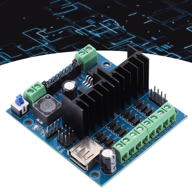Controlador L298N Módulo de Controlador de 4 Canales Auto Smart Motor Board Electronic Componente
