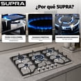 thumbnail image 3 of SUPRA Parrilla A Gas Empotrable PIACERE STEEL 76 Acero Inoxidable 5 Quemadores Con Triple Flama Plata 76 cm, 3 of 8