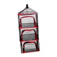 thumbnail image 3 of Organizador de campamento de jaula de pesca de red de secado plegable para planta de interiores de barbacoa Rojo, 3 of 8