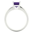 thumbnail image 4 of 1 ct Asscher Cut Natural Amethyst Solitaire Engagement Ring for Women in 18K White Gold, 4 of 5