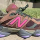 thumbnail image 4 of New Balance 9060 Men 8.5 Sneakers Shoes Rich Oak Burgundy Hi Pink, 4 of 6