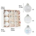 thumbnail image 4 of 9PCS Rustic Champagne Christmas Ornaments â Farmhouse Xmas Tree Balls Set, Shatterproof Glitter Pearl Decorations for Holiday Wreaths & Garland, 4 of 7