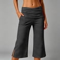 thumbnail image 2 of ibiyuan Womens Summer Pants Wide Leg Elastic Waist Palazzo Pants Plus Size Loose Fit Womens Trousers Drawstring Womens Lounge Pants Business Casual Outfits, 2 of 9