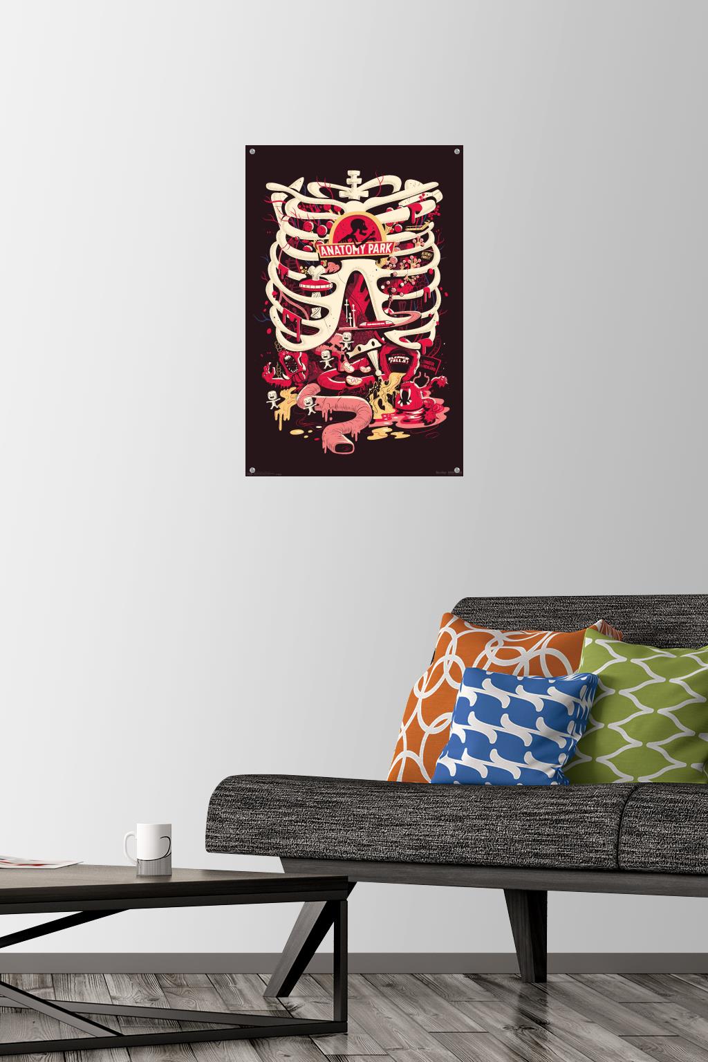 Rick And Morty - Anatomy Park Wall Poster with Push Pins, 14.725" x 22.375"
