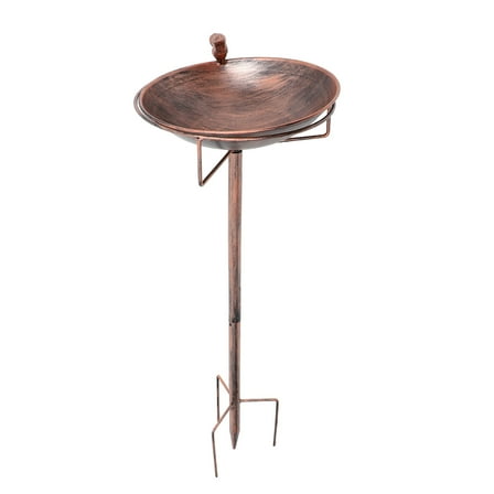 Clispeed Rust Resistant Metal Bird Feeder and Bath for Wild Birds Outdoor Garden Decor