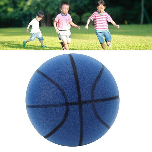 Silent Ball, PU Inflation Free Highly Elastic Silent Basketball Durable for Home Orange,Cyan,Pink,Blue