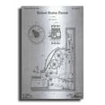 thumbnail image 1 of Luxe Metal Art 'Cash Register Blueprint Patent White' Acrylic Glass Wall Art, 16"x24", 1 of 7