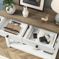 thumbnail image 5 of Homfa Farmhouse Console Table with 2 drawers & 2 door cabinet, Sofa Table Entryway Table with Storage Shelf for living room, Hallway, White, 5 of 7