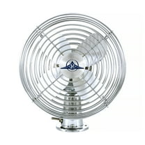United Pacific Heavy Duty Chrome 12V Car Fan w/6" Fan Blades, 2 Speed - 1 Fan