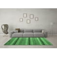 thumbnail image 3 of Ahgly Company Indoor Square Abstract Emerald Green Modern Area Rugs, 7' Square, 3 of 4