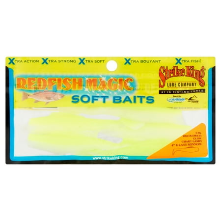 Netcraft Fishing Catalog - Strike King RedFish Magic Soft Baits Glow Chart Lamin 4