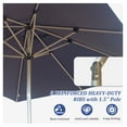 thumbnail image 4 of Patio Umbrella Rectangle, Navy Blue - Crank & Tilt - UV Protection - Outdoor Sun Shade for Table, Deck, Backyard - Aluminum Pole & Fade-Resistant Canopy Navy Blue, 4 of 9