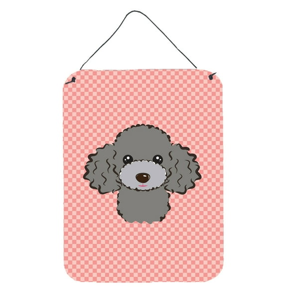 Checkerboard Design with Dog Wall or Door Hanging Prints